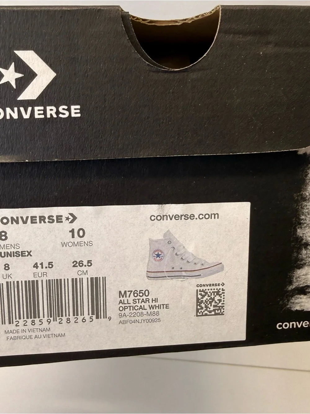 Converse Chuck Taylor All Star Hi Optical White Canvas Sneakers Women’s 10 NIB